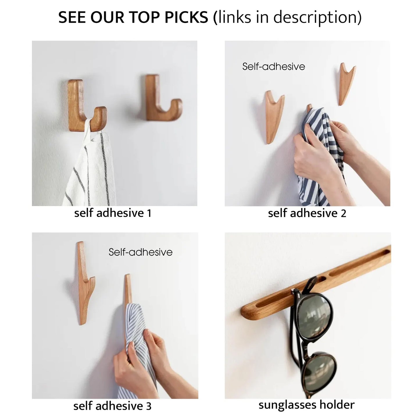 Selbstklebenden Haken Eichenholz, Craman #SA3