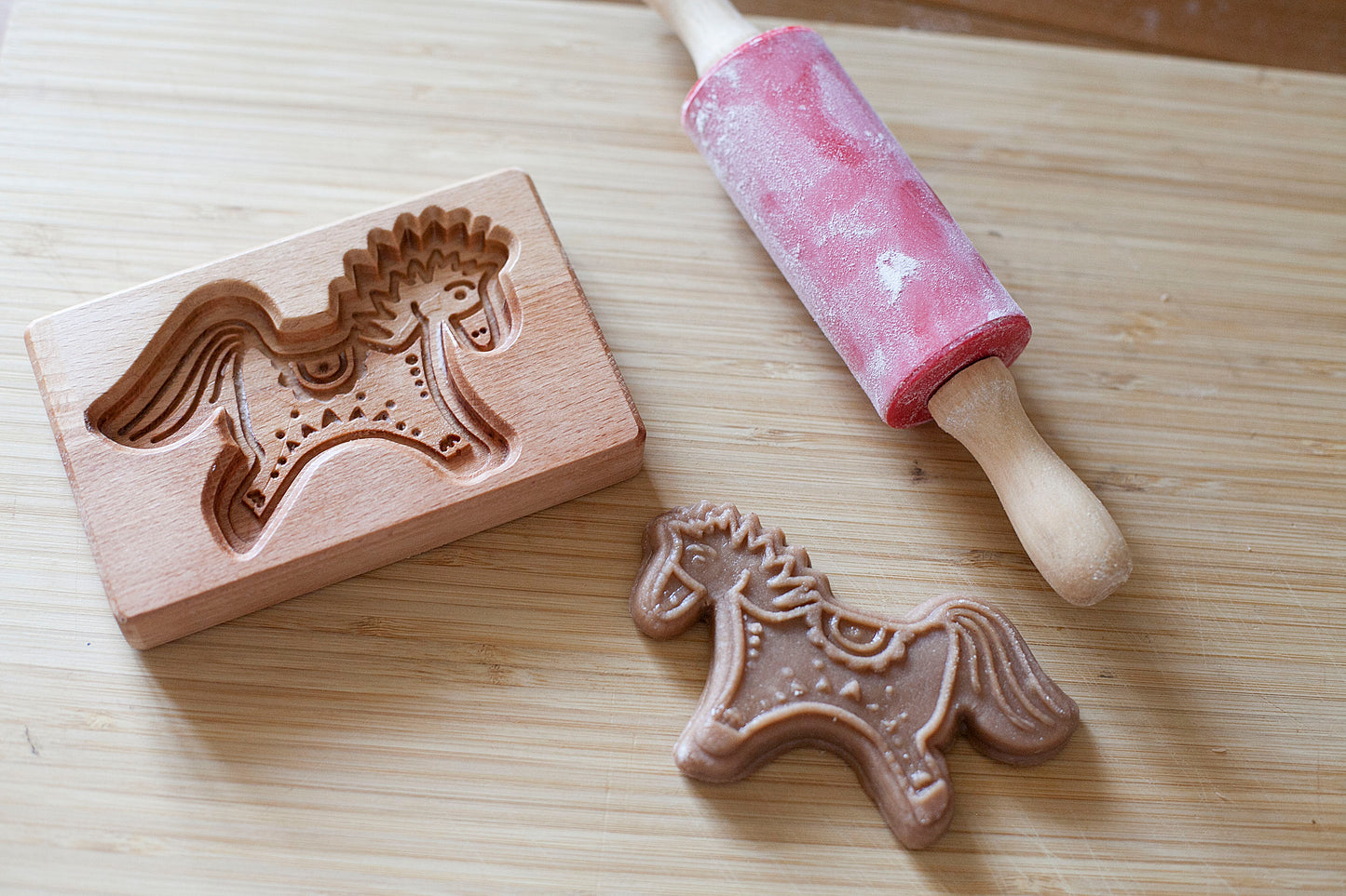 Keksform "Horse" aus Buchenholz