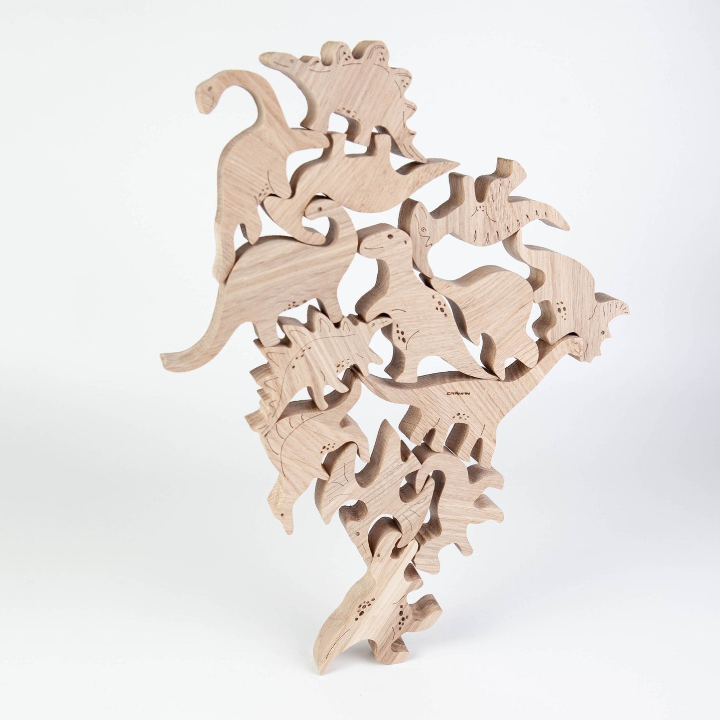 Stapelspiel aus Eichenholz "Dinosaurs"