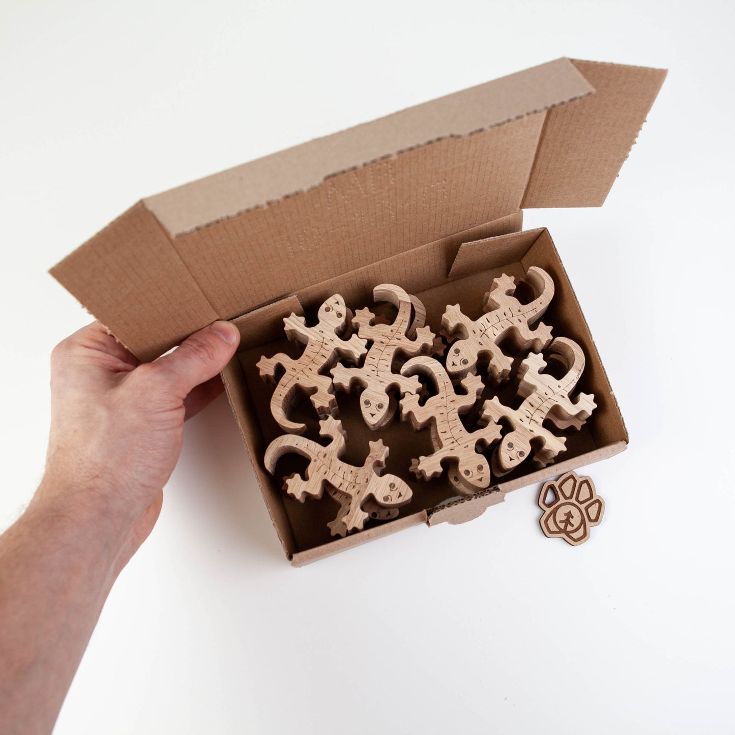 Stapelspiel aus Eichenholz "Lizards"