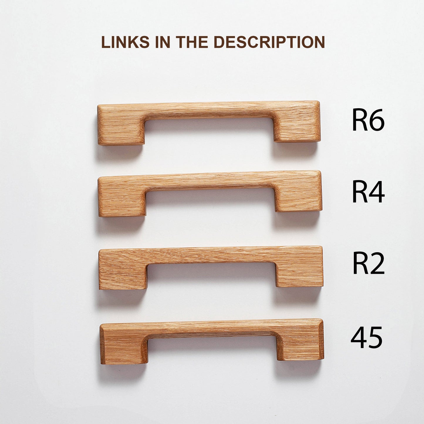 Klassische Eichengriffe/Türgriffe für IKEA-Schränke, Version „R6“