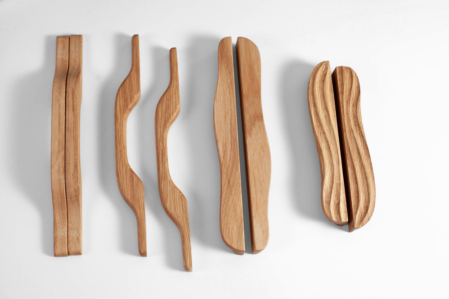 Poignées verticales en chêne pour meubles IKEA Wave