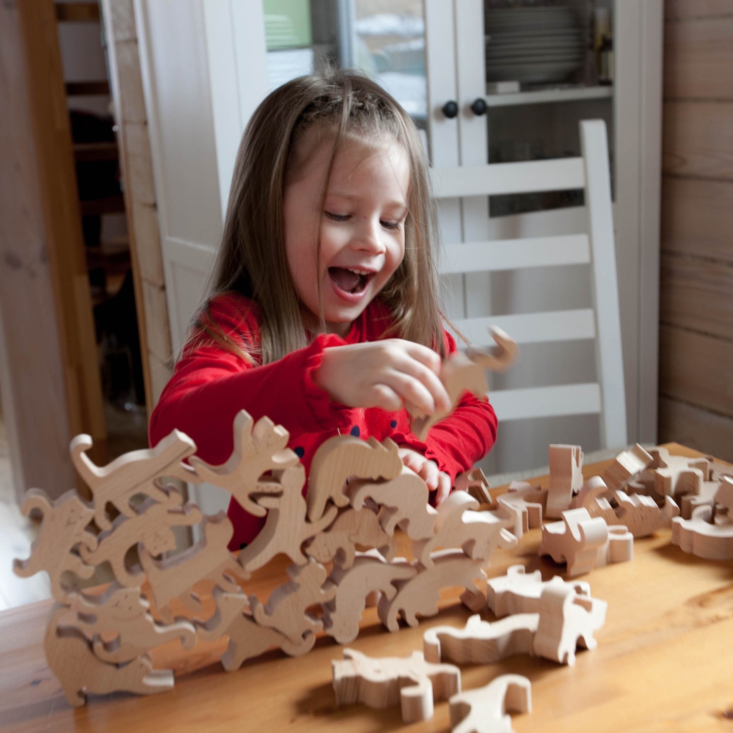 Stapelspiel aus Eichenholz "Cats Acrobats" (großes Set 35)