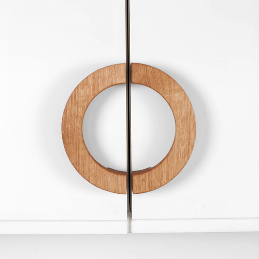 Eichenholz-Knauf Bagel– Minimalistischer skandinavischer Griff