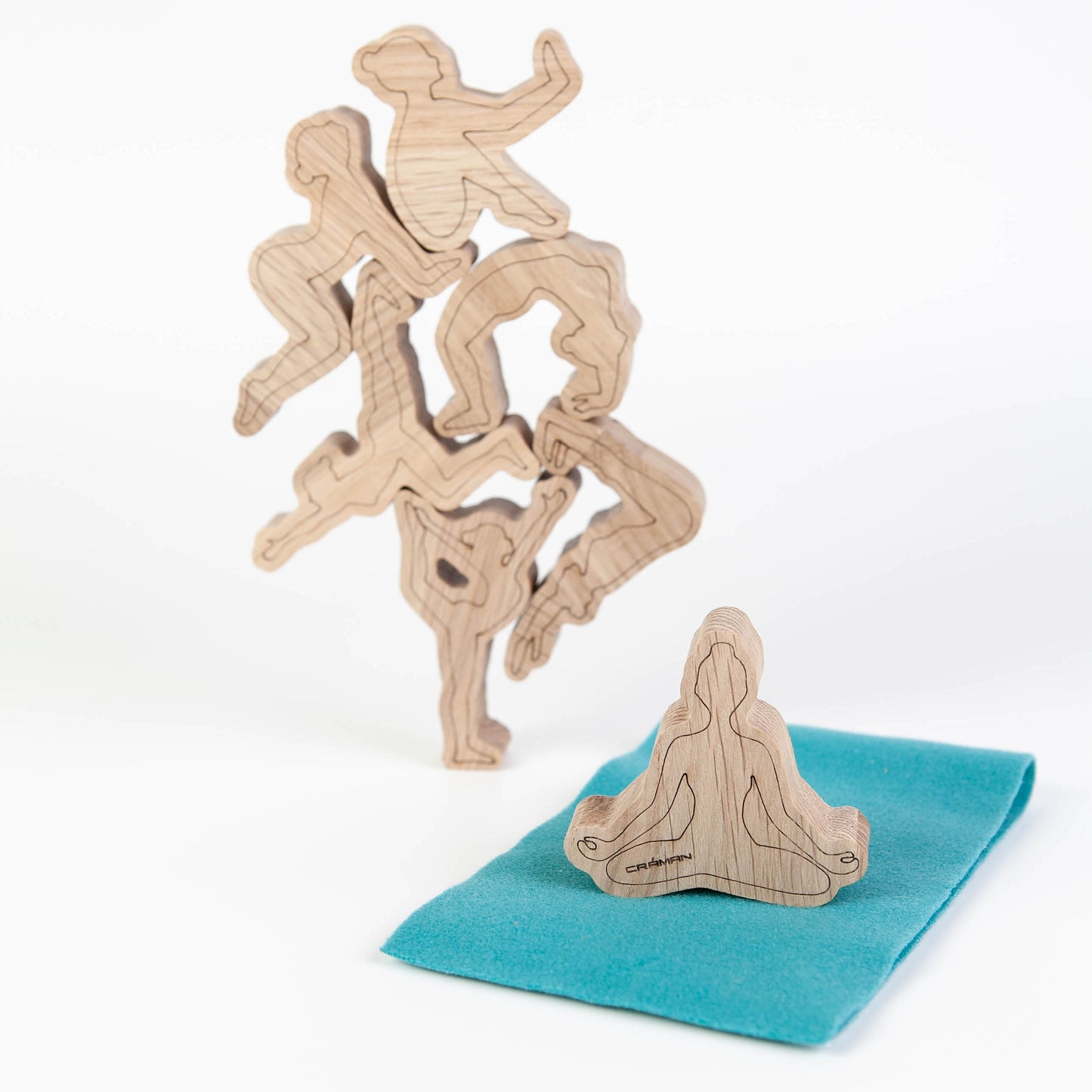 Stapelspiel aus Eichenholz "Yoga"