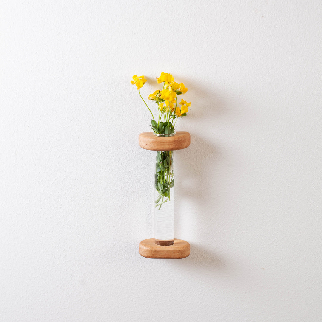 Wandvase aus Eiche, no drill version