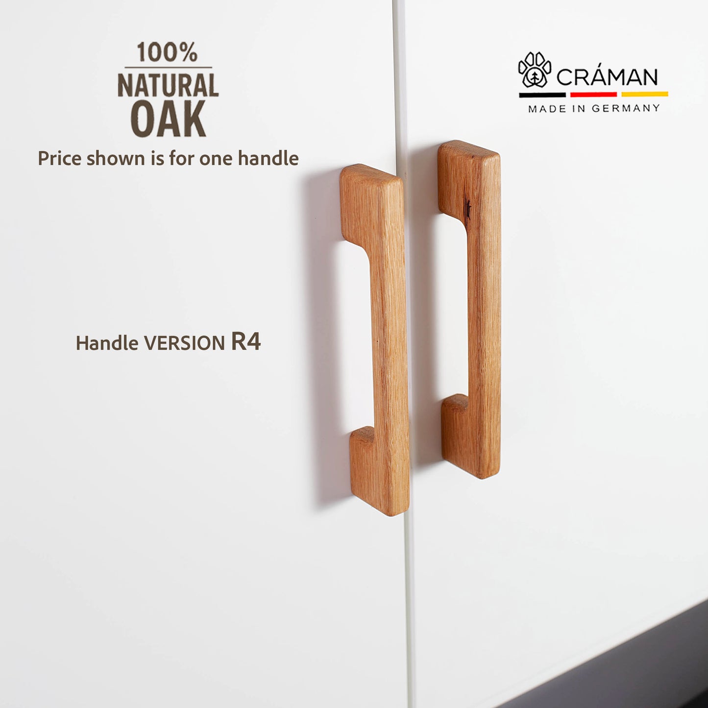 Klassische Eichengriffe/Türgriffe für IKEA-Schränke, Version „R4“