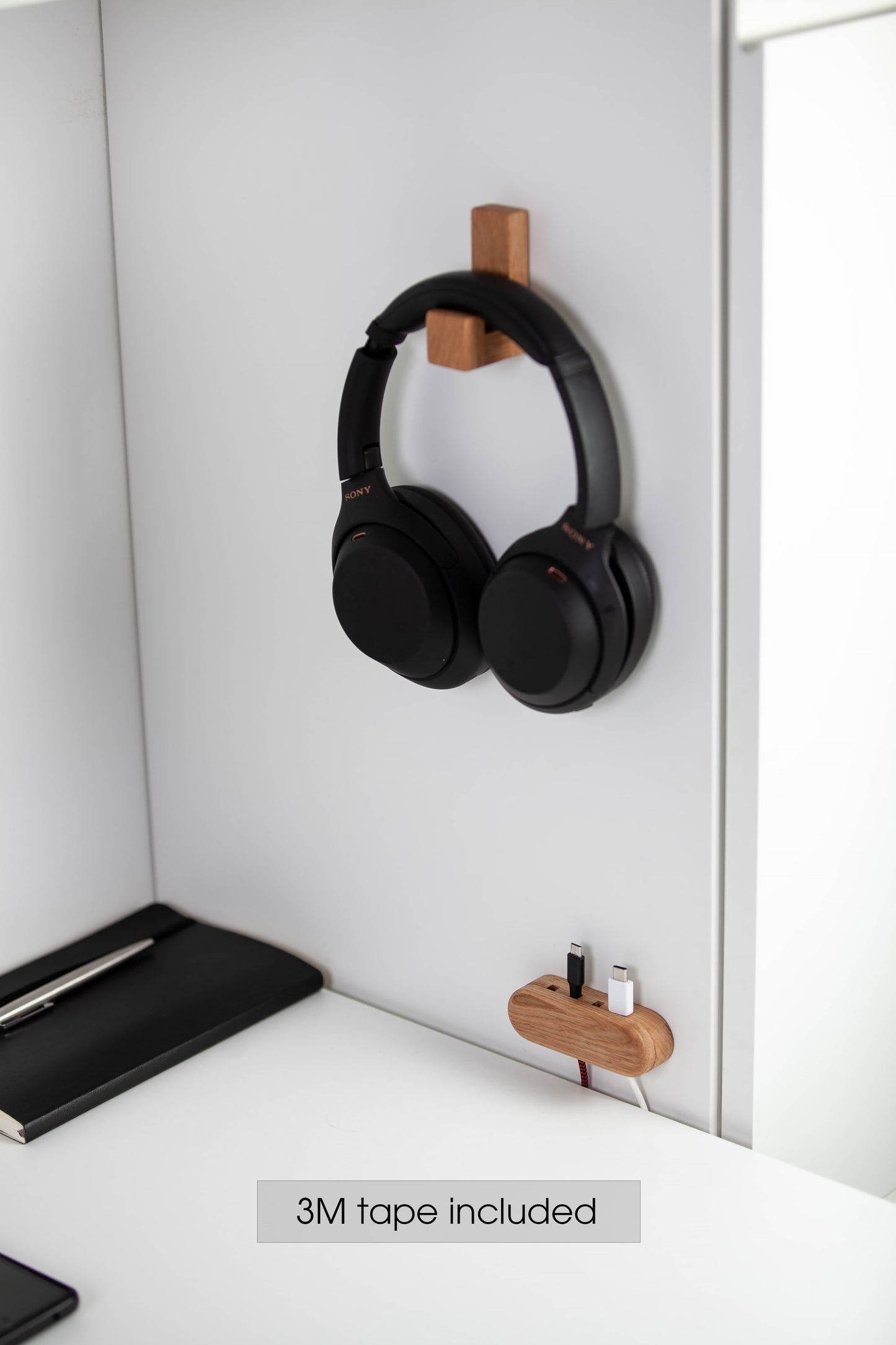 Kabelhalter aus Eiche