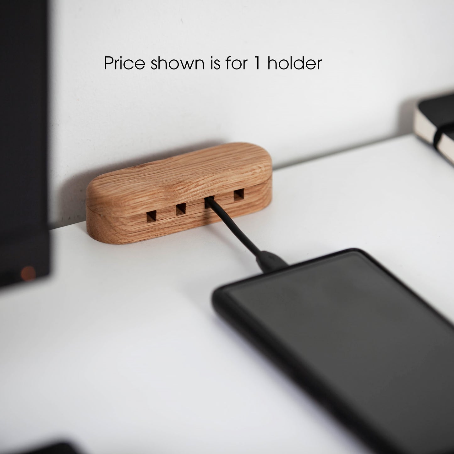 Kabelhalter aus Eiche