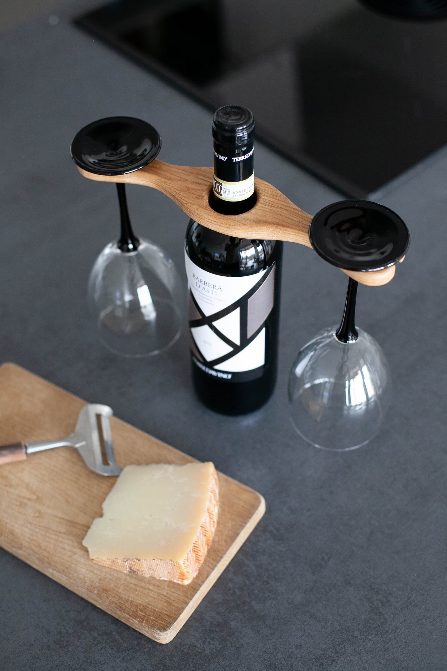 Weinglashalter aus Eiche