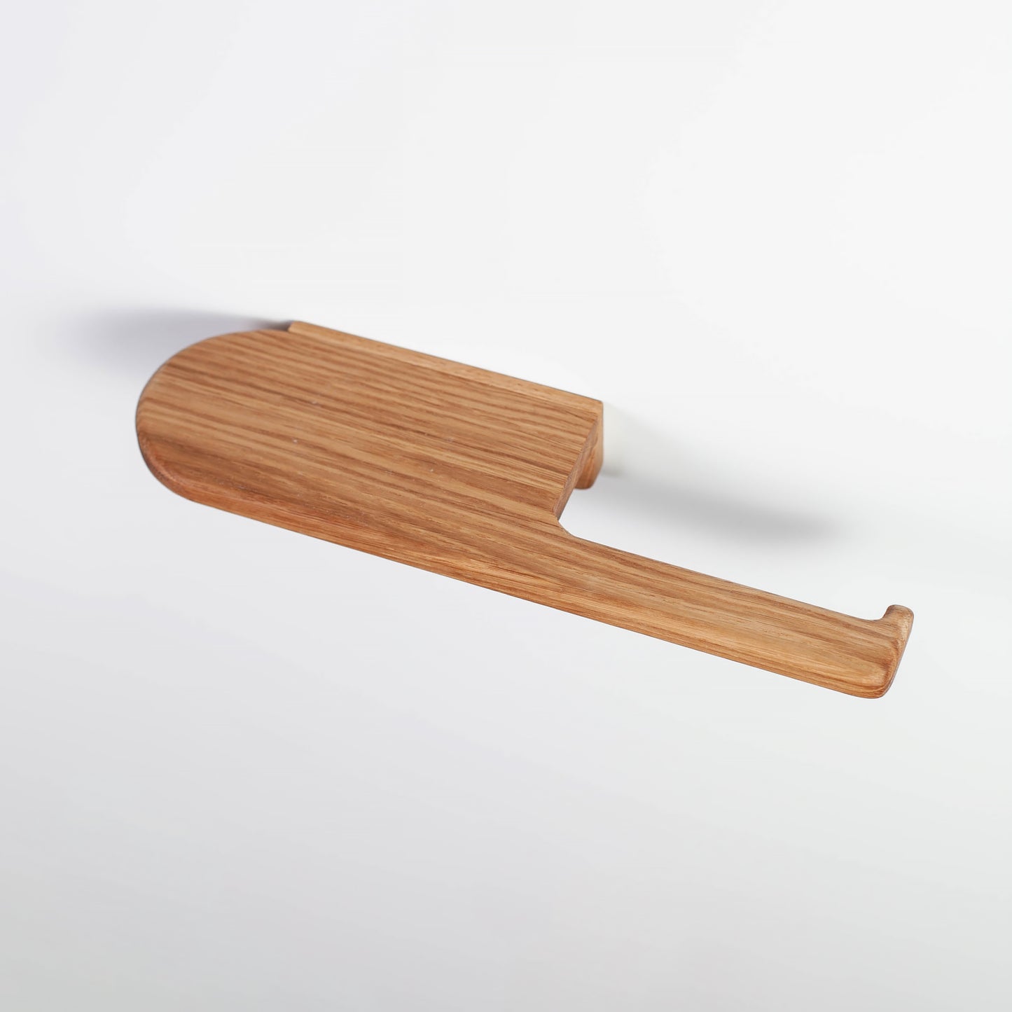 Toilettenpapierhalter aus Eiche – selbstklebend,mit Ablage, V2-big, ohne Bohren