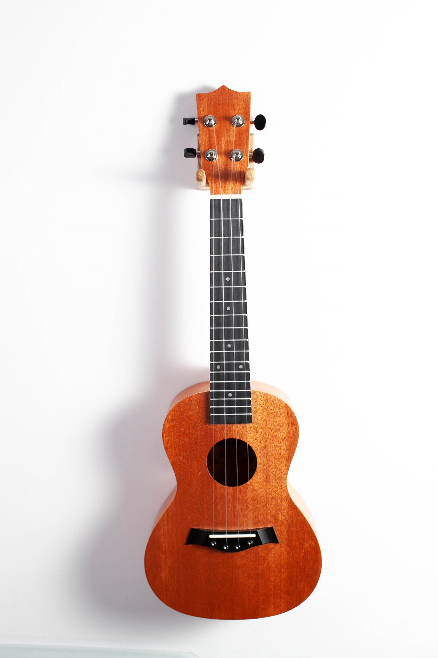 Ukulele wall mount made of solid oak wood