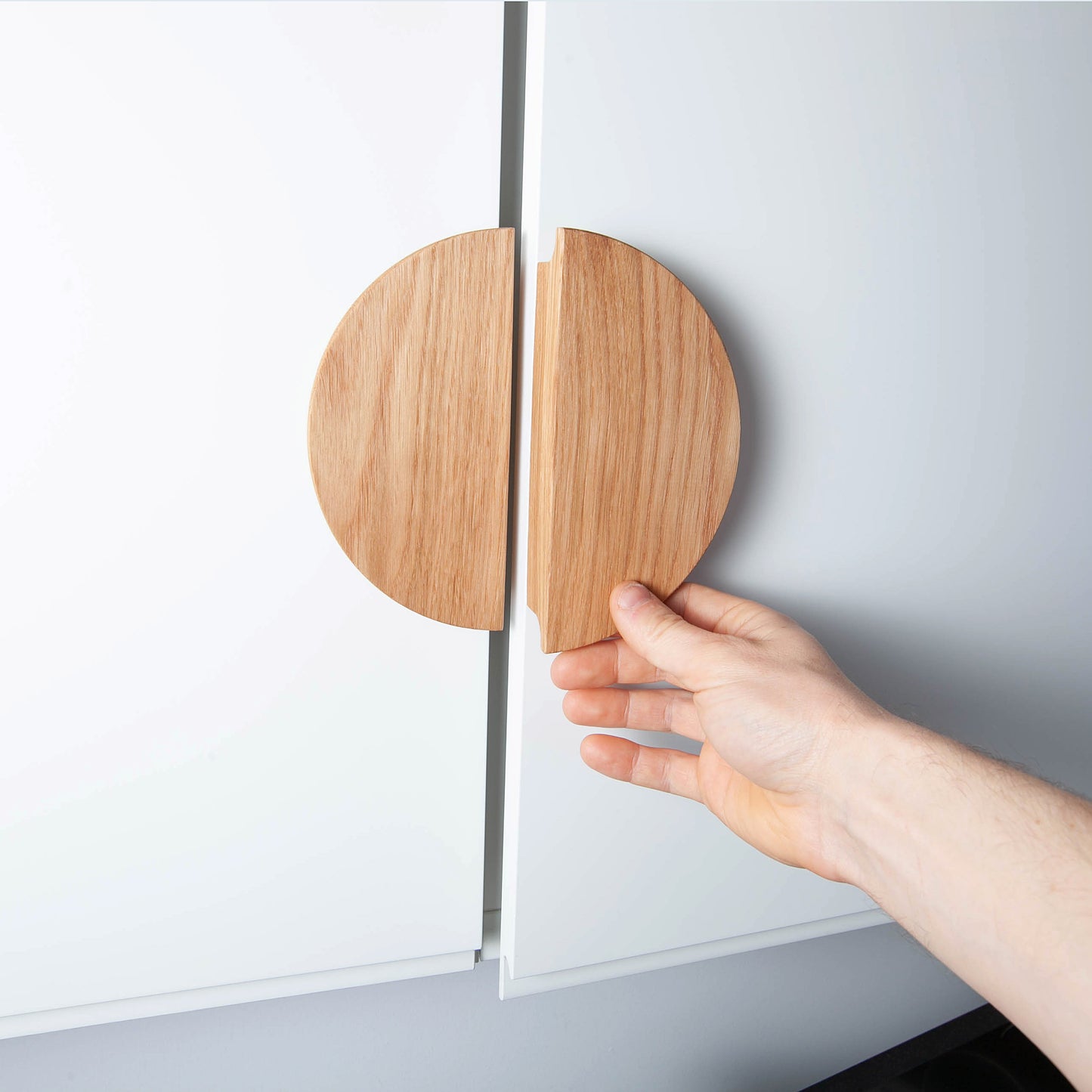 Eichenholz-Knauf für IKEA-Möbel – Minimalistischer skandinavischer Griff