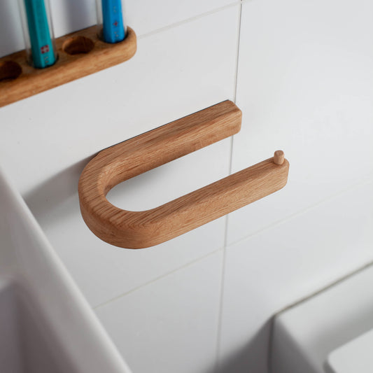 Dérouleur de papier toilette en chêne, Craman – support C