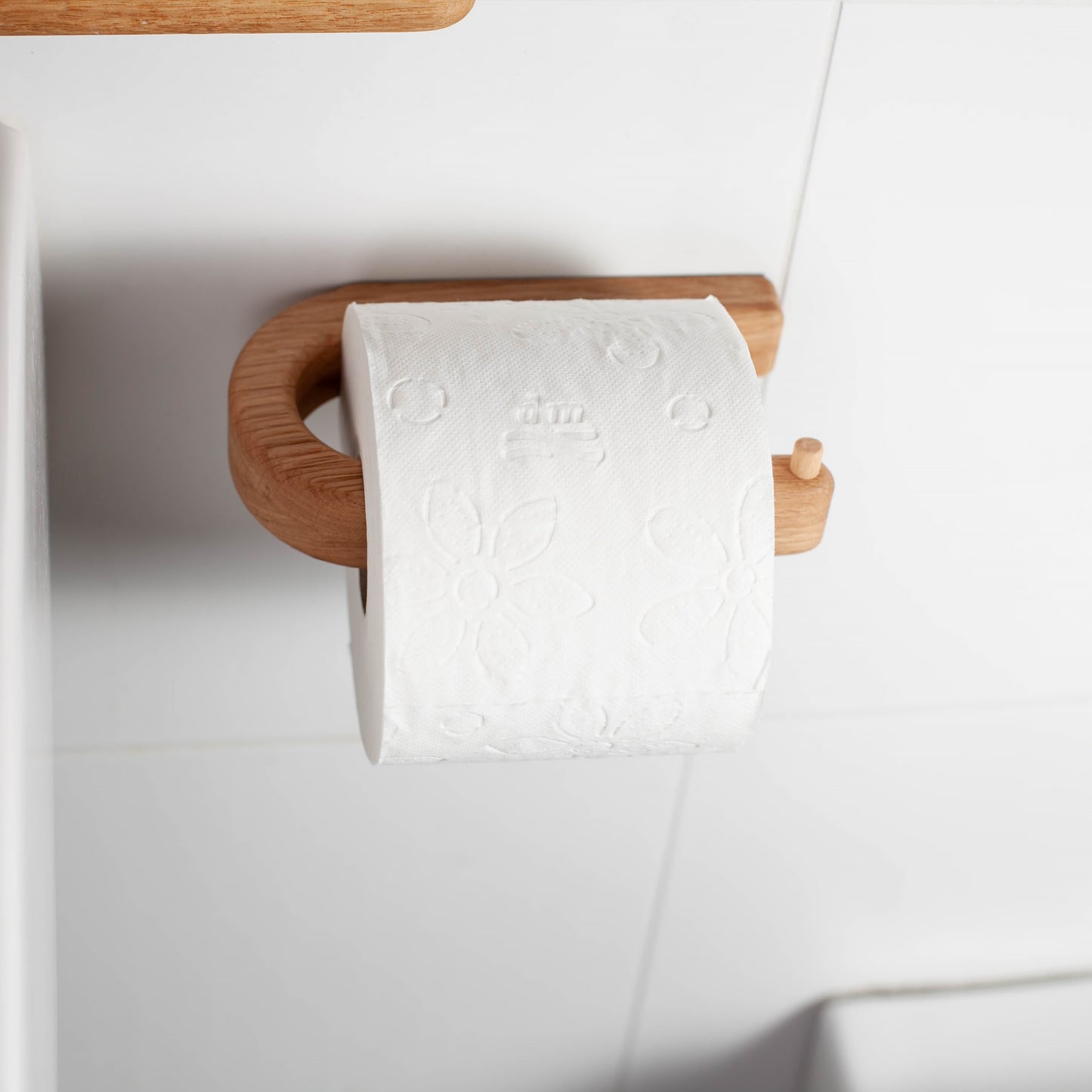 Dérouleur de papier toilette en chêne, Craman – support C