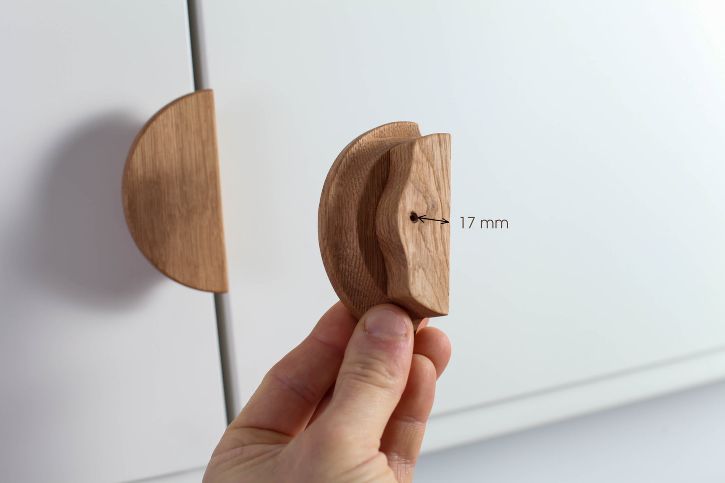 Eichenholz-Möbelgriff für IKEA-Billy