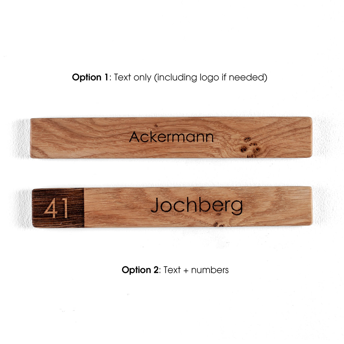 Personalized Solid Beechwood Door Sign – Minimalist Wood Nameplate