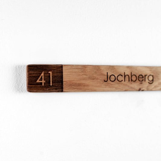 Personalized Solid Beechwood Door Sign – Minimalist Wood Nameplate