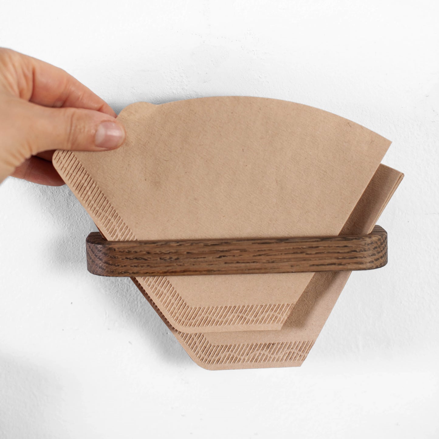 The Minimalist Oak Coffee Filter Holder