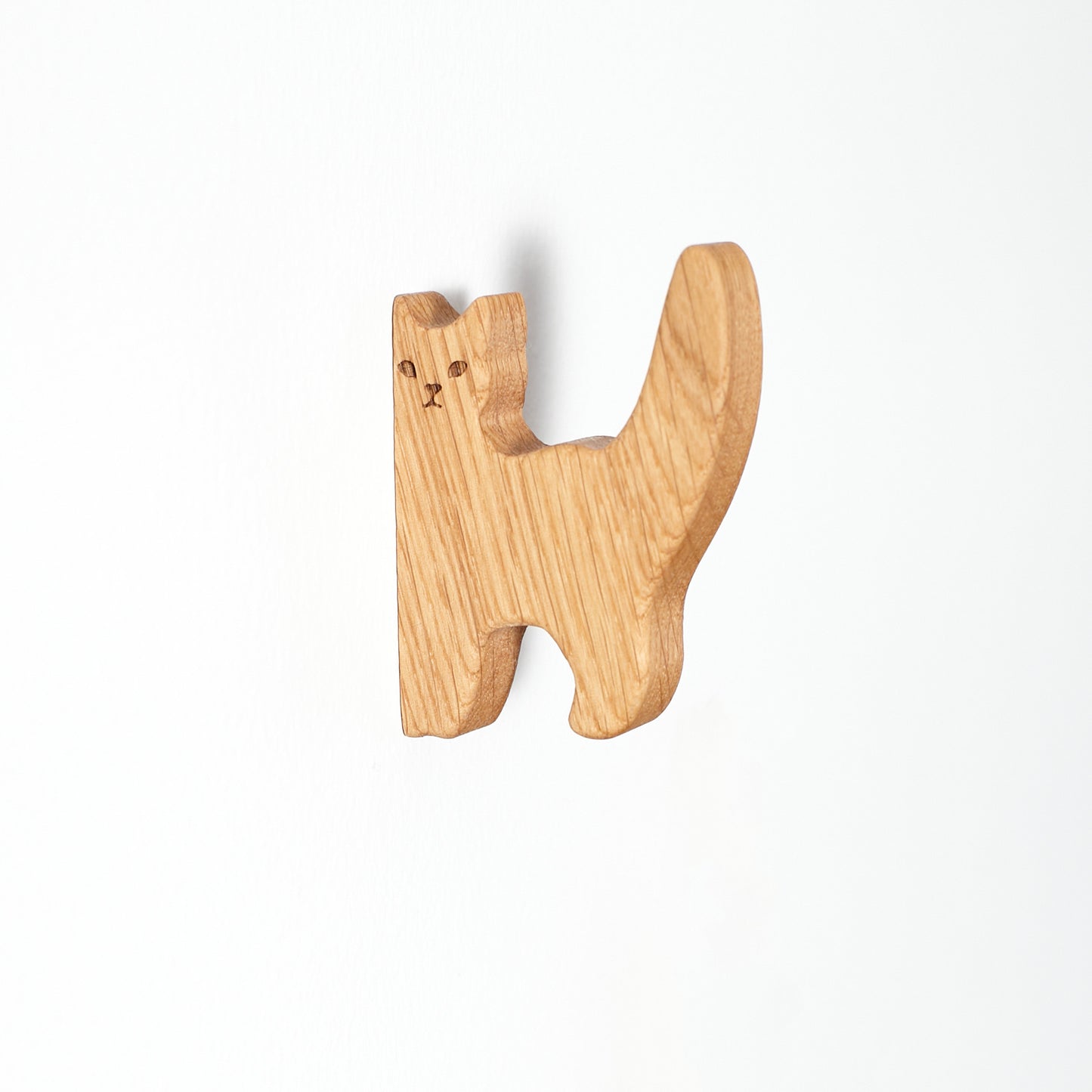 Katzen Wandhaken, Eiche