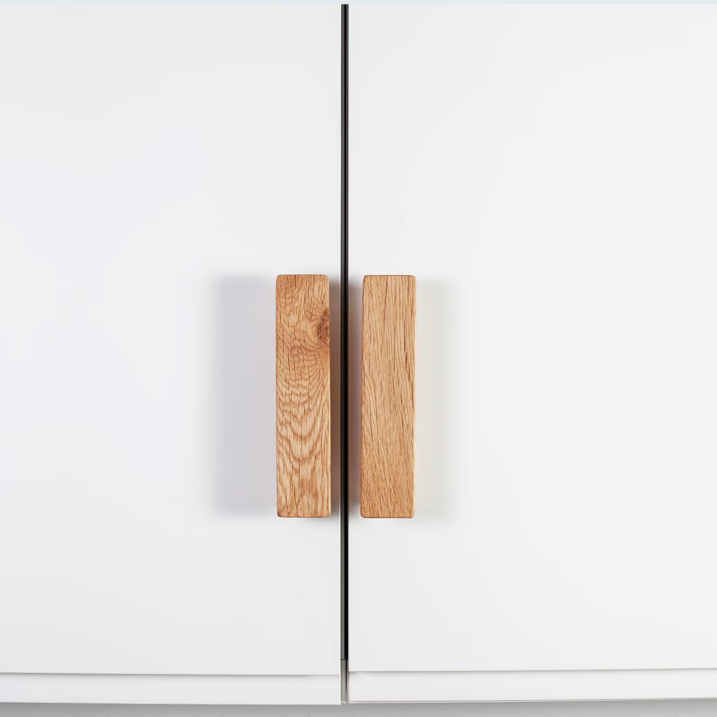 Poignées de porte en chêne pour meubles IKEA, modèle droit 1