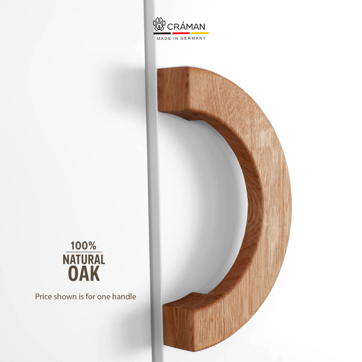 Oak Wood Knob Bagel – Minimalist Scandinavian Handle