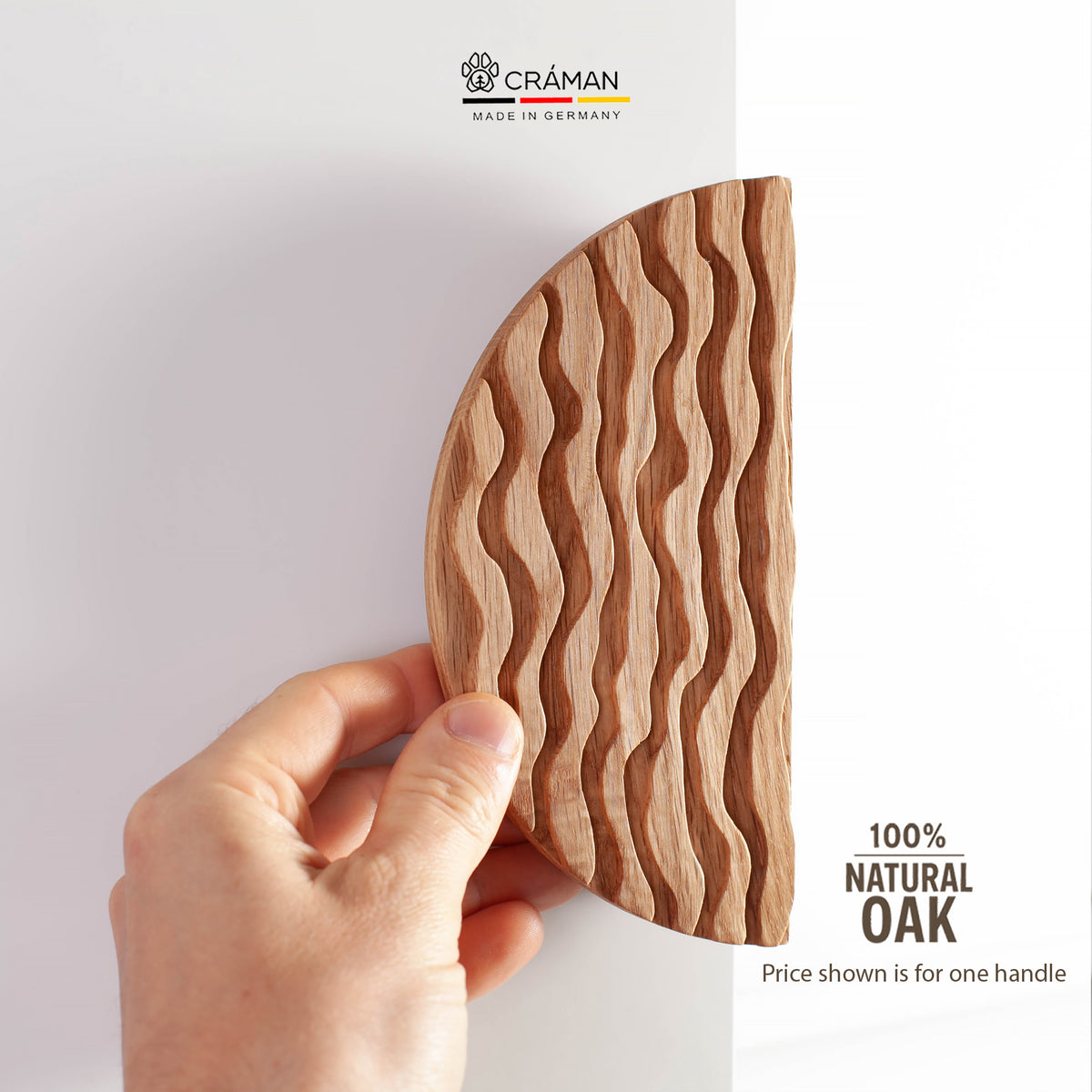 Oak handle for IKEA furniture – Minimalist Scandinavian handle